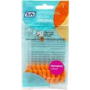 Угловая межзубная щетка, размер 1, оранжевая, 0,45 мм, 6 шт. – 6 шт. в упаковке, Tepe