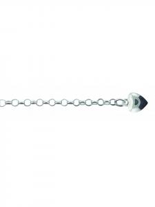 Adeliás Женский браслет на лодыжку из серебра 925 пробы, диаметр 25 см, толщина 2,5 мм