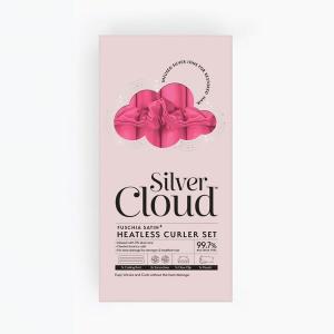 Бигуди атласные с ионами серебра, фуксия, 1 шт. Silver Cloud Fuchsia heatless curlers
