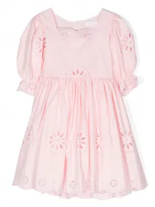 Платье с английской вышивкой Patachou, розовый
