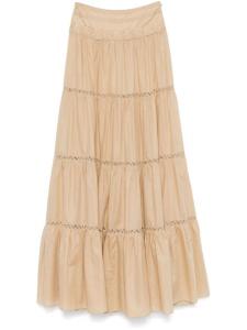 Ermanno Scervino юбка макси с цветочной вышивкой, нейтральный