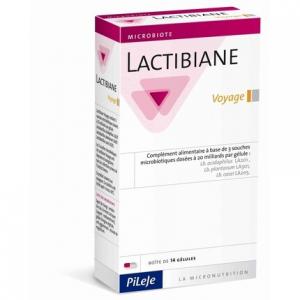Lactibiane Voyage Пробиотики для путешественников, здоровое тело, 14 капсул, Pileje