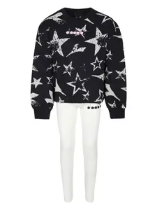 Комплект из толстовки и легинсов Diadora Junior, черный
