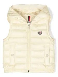 Жилет Couronne с логотипом Moncler Enfant, желтый