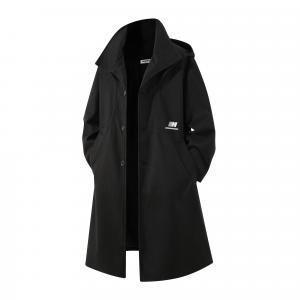 Пальто Unisex Double Collar Moderate HUANQIU, черный