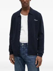 Кардиган из кашемира с косами From Future, синий