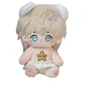 Красивая кукла Sago Cotton Doll плюшевая кукла высота 20см Jinnew, Starry Naked Baby+Ears+Pumpkin Pants