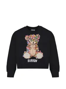 Свободный свитшот с вышивкой Barrow Kids, черный