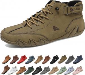 Мужские водонепроницаемые дышащие высокие ботинки-чукка ручной работы, нескользящие, для походов, вождения, кемпинга, легкие босоножки на все сезоны Generic, коричневый