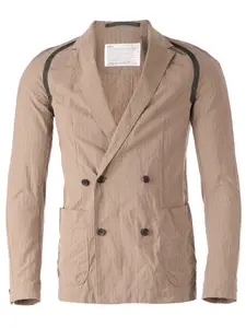 Двубортный пиджак с контрастной отделкой Kolor, коричневый