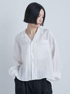 Компактная рубашка с открытым воротником Miesrohe, цвет Wht[001]