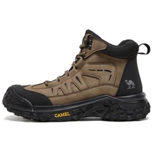 Высокие походные ботинки для мужчин Slip Resistant, Abrasion Resistant, Waterproof, Height Increasing CAMEL, зеленый/черный
