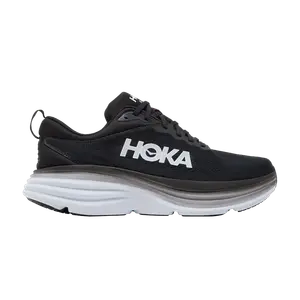Кроссовки HOKA Bondi 8 2E Wide 'Black White', черный
