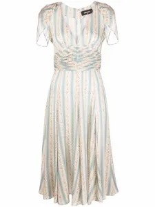 Расклешенное платье с цветочным принтом DSQUARED2, нейтральный