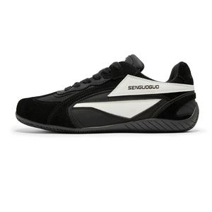 SENGUOGUO Низкие немецкие армейские кроссовки с амортизацией, увеличивающие рост, черно-белые