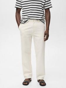 Albe джинсы slim fit из смеси хлопка и льна Mango, Natural White