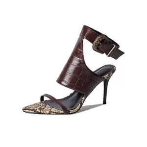 Женские сандалии с одним ремешком в коробке Dawei's house, Black