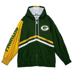 Ветровка NFL GREEN BAY PACKERS UNDENIABLE FULL ZIP WINDBREAKER Mitchell And Ness, цвет Dunkelgrün