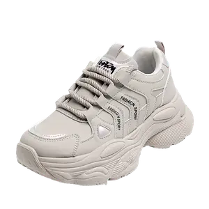 BOLE Серые противоскользящие дышащие женские кроссовки на массивной подошве, цвет Gray