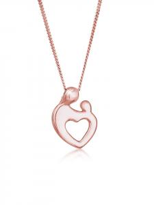 Elli Колье в форме сердца из серебра 925 пробы с отделкой из розового золота