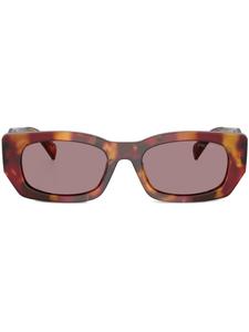 Prada Eyewear солнцезащитные очки черепаховой расцветки, коричневый