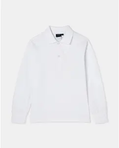 Унисекс поло с длинным рукавом Kids El Corte Inglés, белый