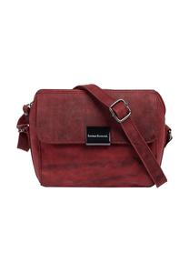 Сумка через плечо, натуральная кожа bruno banani, красный