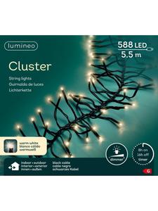 Lumineo Гирлянда CLUSTER 588 LED, 5,5 м, черный кабель, теплый белый свет