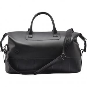 DESCENTE Кожаная дорожная сумка для мужчин черная, Black