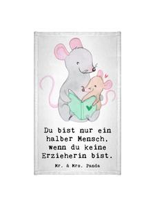 Mr. & Mrs. Panda Гостевое полотенце, дизайн для преподавателей, в форме сердца с надписью, белого цвета