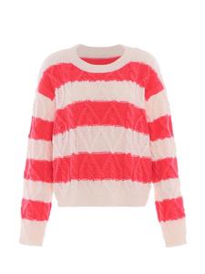 Женский вязаный свитер в кремово-белом и коралловом цветах myMo