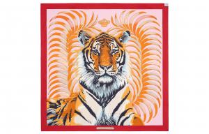 HERMES Шёлковый платок женский красный, Red