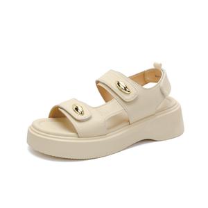 JOSINY Сандалии женские с одним ремешком, желтые