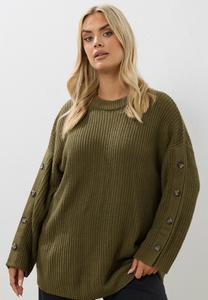 Джемпер Yours Clothing Jumper, Khaki/Dark Green