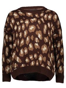 Пуловер Sublevel, цвет dunkelbraun/hellbraun