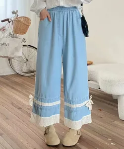 Широкие джинсы aimoha -select-/с кружевной отделкой Aimoha - Select -, цвет Light Blue