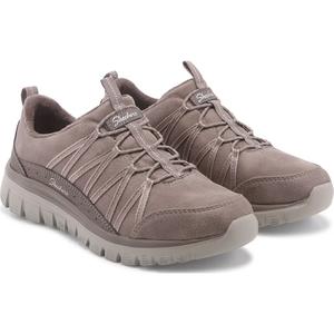 Изящные уютные кроссовки-слипоны Skechers, серый