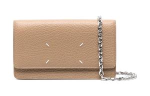 Maison Margiela Женский кошелек на цепочке через плечо из телячьей кожи песочного цвета