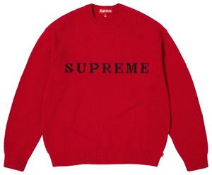 Свитер Supreme Contrast Logo, красный