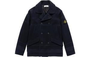 Пальто Мужское Темно-синее Stone Island, синий