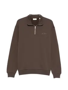Свитшот с полузастежкой-молнией Les Deux, коричневый