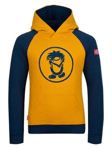 Пуловер с капюшоном Trollkids Hoodie Stavanger, цвет Orange/Dunkelblau