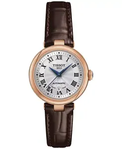 Женские часы Bellissima с коричневым кожаным ремешком и PVD-покрытием, 29 мм Tissot