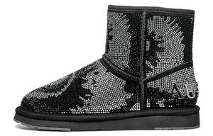 Зимние ботинки женские черный Au&Mu