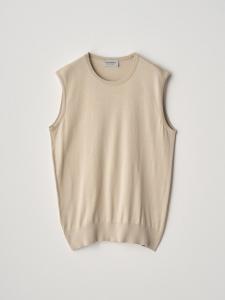 Хлопковый трикотажный пуловер без рукавов | Kerry | 30G Современный крой