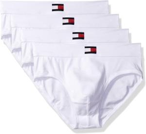 Мужские классические трусы-брифы Tommy Hilfiger из хлопка, 4 шт., Whiteflag