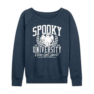 Женский легкий свитшот из френч терри Spooky University Halloween, цвет Heather Blue