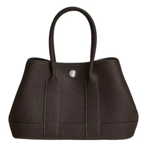 HERMES Neo Garden H Viking Canvas с Negonda Calfskin женская сумка 23 T3 Bai Braun Date Brown