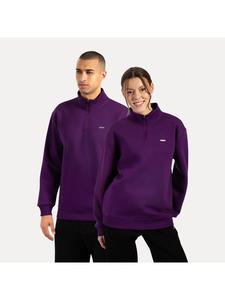 Толстовка унисекс с застежкой-молнией на половину длины Jago фиолетового цвета SMILODOX