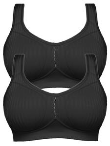 Бюстгальтер без косточек SUSA 2er Pack Entlastungs BH Cremona, черный